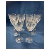 Eight Waterford Crystal Wine Glasses