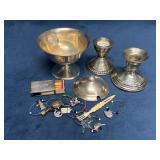 Sterling and Weighted Sterling Household Items Wit