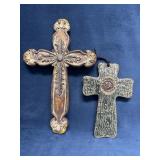 Decorative Crosses, Metal and Resin