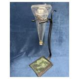 Glass Wine Aerator with Metal Stand and Marble Bas