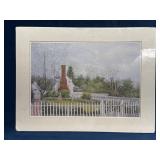 Montiano Signed Print of an Early American Garden