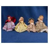 Four Storybook Dolls in Costume Attire