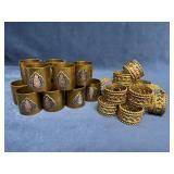 28 Decorative Brass Napkin Rings: Filigree and Ico