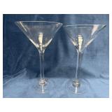 Giant Clear Glass Martini Glasses