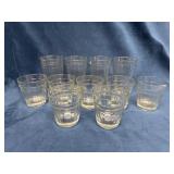 Longaberger Glassware Set of 11 Tumblers and Short