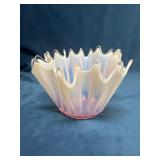 Fostoria Handkerchief Bowl with Opalescent Rim