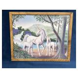 Framed Unicorn Artwork by R. Fine