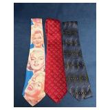 Three Neck Ties, Two with Original Tags