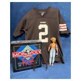 NFL Jersey, Monopoly Game, and Doll