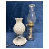 One Oil Lantern and One Electric Lantern