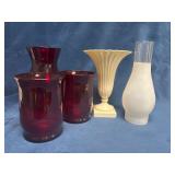 Glass and Porcelain Vases, Including Lenox