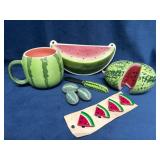 Watermelon-Themed Ceramic and Decorative Kitchenwa