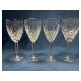 Four Waterford Crystal Wine Glasses