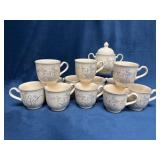 Noritake Keltcraft Teacups and Sugar Bowl Set