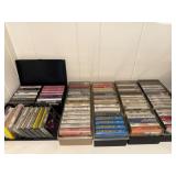 Music Cassette Tapes with Carrying Cases
