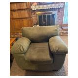 Green Upholstered Sofa, Loveseat, and Armchair Set