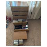 Media in Wood & Plastic Storage Cabinet