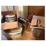 Holiday and Household Items in Boxes