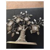 Silver-Toned Family Tree Picture Frame Stand