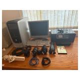 HP Desktop Computer Set with Monitor, Printer, and