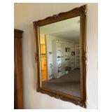 Large Ornate Gold-Tone Wall Mirror