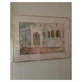 Framed Watercolor Painting by W. Trott