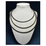 Three Omega Chain Necklaces