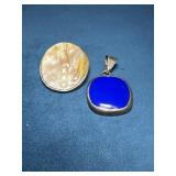 Two Unmarked Pendants with Shell and Stone Details