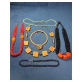 Six Mixed Material Necklaces