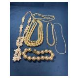 Vintage Shell and Faux Pearl Necklace Collection