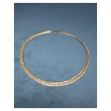 Thick Braided Sterling Silver Chain, 17.5 Inches