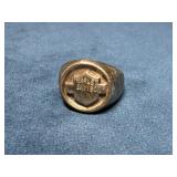 Sterling Silver Harley Davidson Ring Size 7, 9 dwt