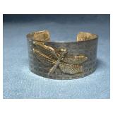 Sterling Silver Dragonfly Cuff Bracelet, 23.1 g
