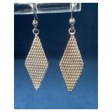 T&Co. 925 Sterling Silver Dangling Earrings With M