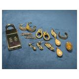 Gold-Tone Jewelry and Padlock Lighter