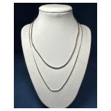 Two Sterling Silver Chains, 10.9 dwt