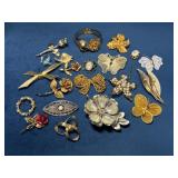 Vintage Pins with Bracelet and Ring