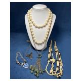 Costume Jewelry Set with Necklaces and Bracelets