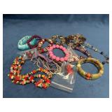 Costume Jewelry Lot With Beaded Pieces