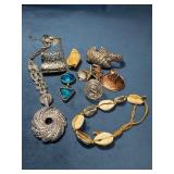 Jewelry Lot with Necklaces, Bracelets, and Pendant