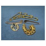 Gold and Gold Tone Pins Including Brooches and Saf