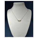 14K Gold Chain With Pearls and Gold Beads, 24ï¿½ï¿½ Lo