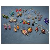 Artisan Glass and Metal Earrings
