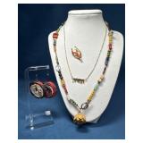 Artsy Jewelry Lot with Necklace and Accessories