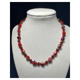 Murano Glass Bead Necklace, 16 Inches