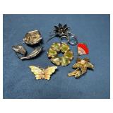 Six Vintage Pins