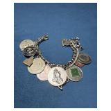Sterling Silver Charm Bracelet with Assorted Charm
