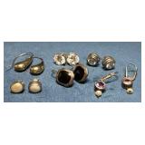 Six Pairs of Earrings with Sterling Silver Setting