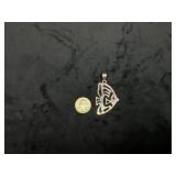Silver Fish-Shaped Cutout Pendant