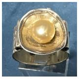 Sterling Silver and Pearl Ring, Size 7, 4.3 DW